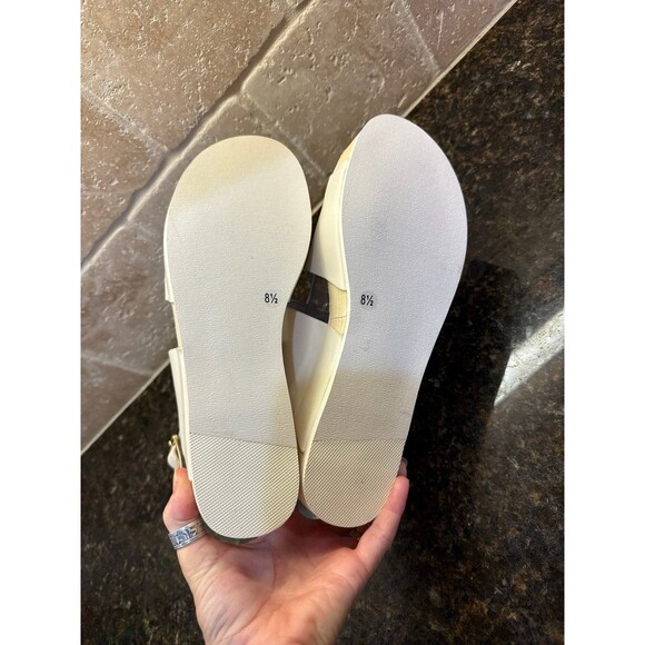 Kelsi Dagger Dunes Leather Platform Sandal Salt Gold Hardware Size 8 1/2 NEW - Picture 7 of 10